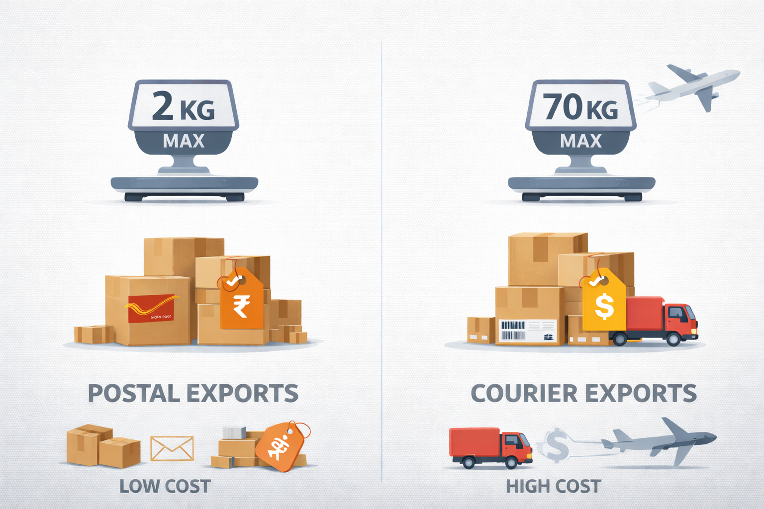 Understanding Postal & Courier Export Weight Limits and Costs