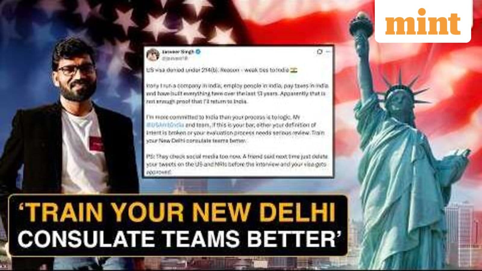 Indian CEO Denied U.S. Visa Under Section 214(b); Social Media Screening Concerns