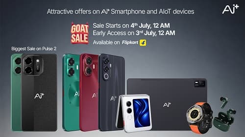 Ai+ Smartphone Announces Biggest-Ever Offer on Pulse 2 at INR 8,999 and Across its Product Portfolio During Flipkart GOAT Sale